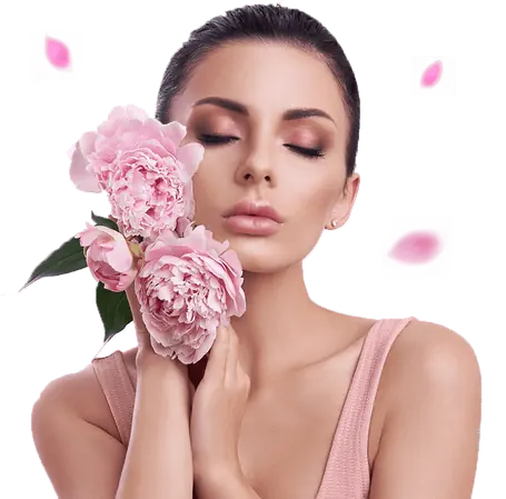 Natural beauty with peony flowers